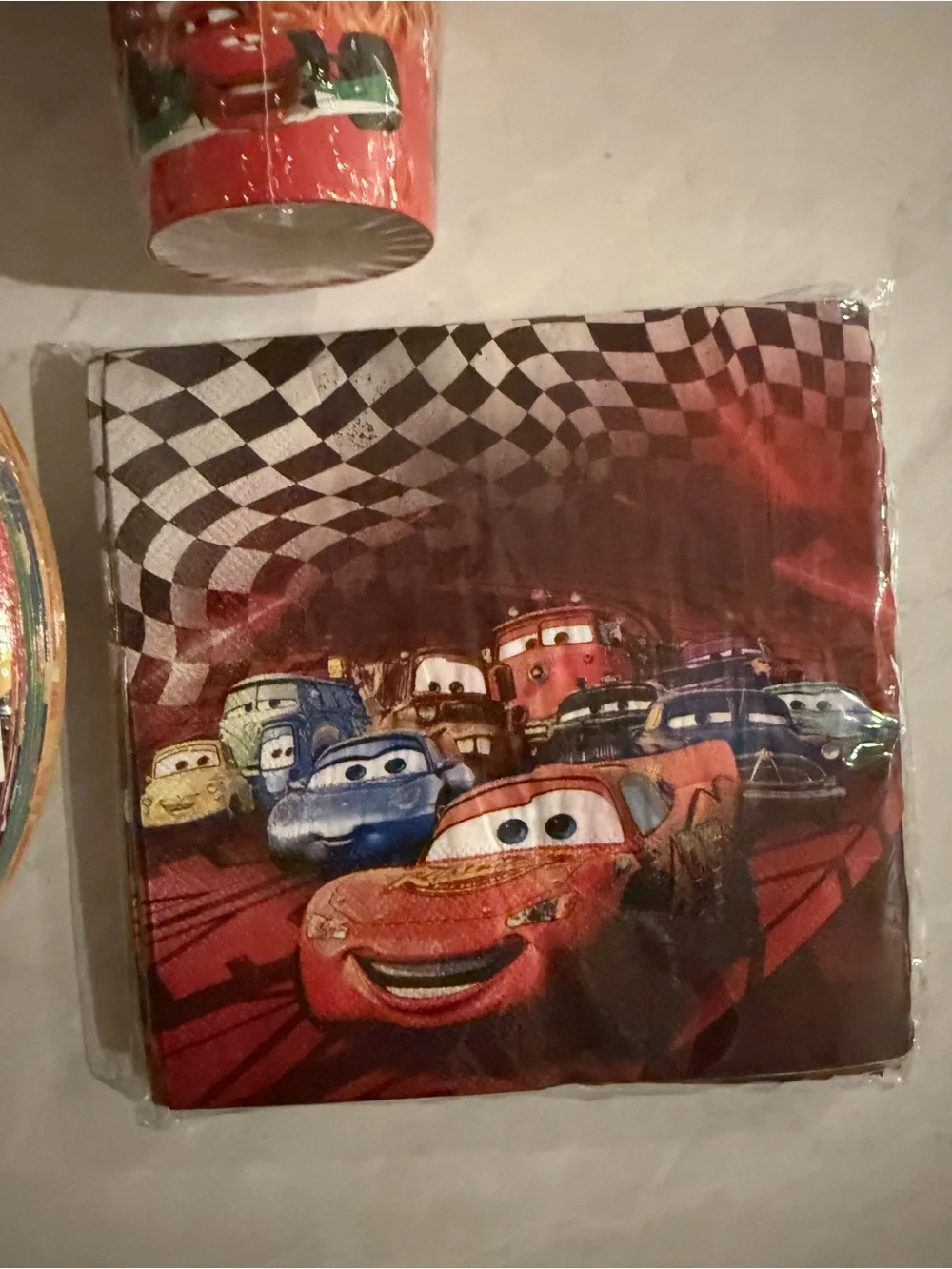 NEW Disney Pixar Cars Birthday Party Tableware Supplies Bundle 120 pieces total